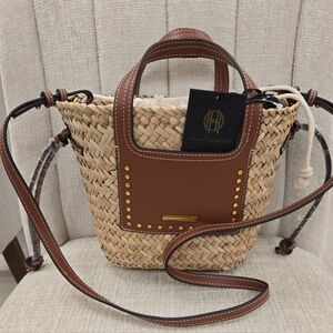 NEW House Of Harlow 1960 Straw Handbag